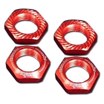 UK-Wheel Nut (Red/4pcs/for Serration) KYOSHO