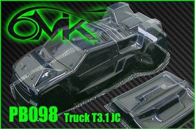 UK-Body lexan for Truck RC10 T6.1 with wing (unpainted) 6-MIK