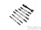 UK- 64 Titanium Turnbuckle Set ( For TEKNO EB48 2.0 ) T-WORK'S
