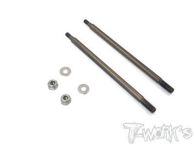 UK-DLC coated Rear Shock Shaft 63mm( For Kyosho MP9 TKI3/TKI4 /MP9E /MP9E EVO/MP10 ) 2pcs. T-WORK'S