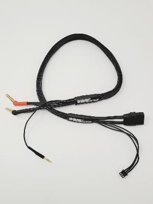 UK-2S PK 4/5mm charging cable + Balancing plug for XT90 Charger output Black (60cm) WS-LINE