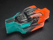 UK-Body "JC P2" Orange Fluo/Gun Métal/Turquoise pour TEKNO NB/EB48 WS-LINE