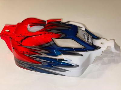 UK-Vision body paint (White/Blue/Fluorescent Red) 1/8 buggy for MP10 Kyosho Nitro BITTYDESIGN