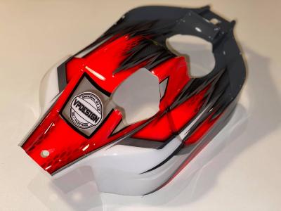 UK-Vision body paint (White/Fluorescent red/Grey) 1/8 buggy for HB 819 Nitro BITTYDESIGN