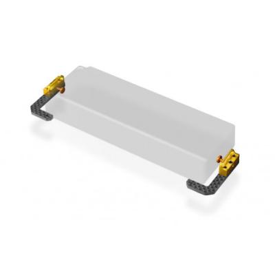 UK-T4 Graphite + Brass Fully Adjustable Battery Holder X-RAY