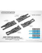 UK-XT8 Composite Solid Front Lower Suspension Arm Left X-RAY