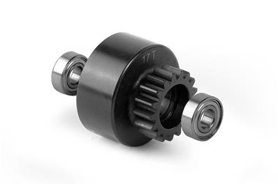 UK-Clutch Bell 17T with Oversized 5x12x4mm Ball-Bearings X-RAY