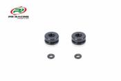 UK-Battery retaining nut (Black) +2.5x1.5mm o'ring (2pcs) PR RACING