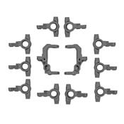 UK-RC10T7 FT V2 Caster And Steering Blocks, Carbon TEAM-ASSOCIATED