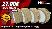 UK-1/8 Scale Truggy Wheel & Insert Set (Set of 4) WS-LINE