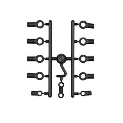 UK-RC10 Shock Rod End Set, Black TEAM-ASSOCIATED