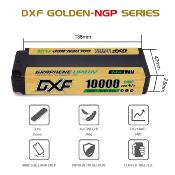 UK-PACK 2x Lipo Batterie 2S 7.6V 10000mAh 150C Gold-NGP 5mm avec cordon DEAN DXF-POWER