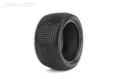 UK-Challenger 1:10 Buggy 2.2 Rear Tyres Pre Mount EOS Yellow - FFVRC (2) JETKO