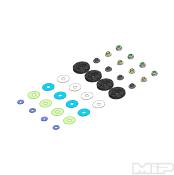 UK-Kit pistons "Bypass1" HI-FLOW holes 8x1.2mm 16mm for Buggy 1/8e MIP