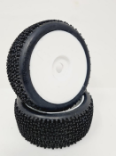 UK-Tires TT 1/8 KILLER "SPORT SERIES" glued on WHITE rims (2) SP RACING