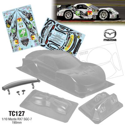 UK-1/10 Bodyshell MAZDA Super GT RX7 SGC-7 "MUTIARA MOTORS" 190mm (Clear) TEAM C