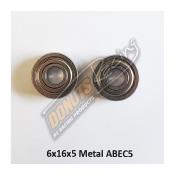 UK-6x16x5 Metal Bearing ABEC5 Pro Series (2) DONUTS RACING