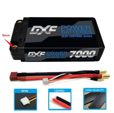 UK-Lipo Batterie 2S 7.6V SHORTY 7000mAh 140C Blue Lightning Series 5mm avec cordon DEAN