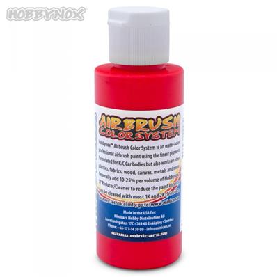 UK-AIRBRUSH PAINT NEON RED 60ML HOBBYNOX