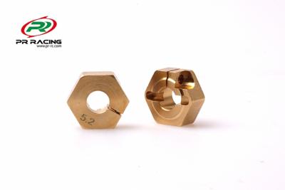 UK-Wheel Hex Brass - 12mm x 5.2mm (2pcs) PR RACING