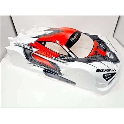 UK-Seven65 GT8 body paint (White/Silver/Red) with wing BITTYDESIGN