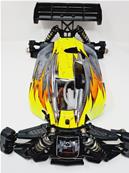 UK-Vision body paint (Yellow/Orange/Grey) 1/8 buggy for S35-3/-4 Sworkz and MBX8 Nitro BITTYDESIGN