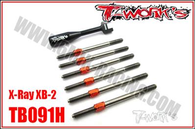 UK-Hybrid Titanium Turnbuckle Set For Xray XB2 T-WORK'S