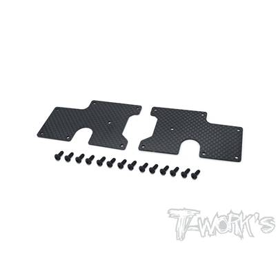 UK-Graphite Rear Upper A-arm Stiffeners 1.5mm ( For Serpent SRX8/E/EVO GT/GT/GTE/ E-Pro/ GTE LWB/GT TQ/GTE WC ) T-WORK'S