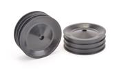 UK-Front Wheel Black (pr) - CAT XLS SCHUMACHER RACING