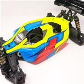 UK-Painted body "Vision" yellow/blue for MBX8 / Sworkz S35-3 and S35-4 nitro SWORKZ