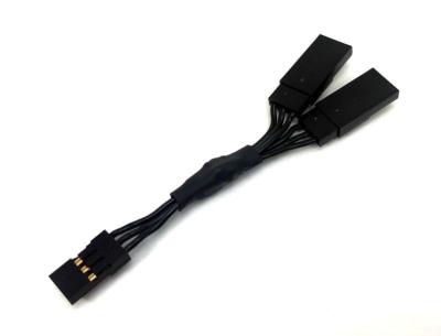 UK-Black Short Servo Y-Distributor 50mm SANWA