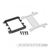 UK-B6.3 Carbon Logo / Cargo Net Battery Brace red J-CONCEPTS