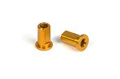 UK-Alu Nut for Suspension Holder - Orange (2) X-RAY