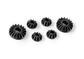 UK-Graphite Gear Diff Bevel & Satelitte Gears (2+4) - Lower X-RAY