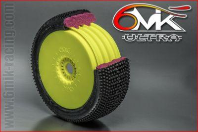Tyres 1/8th TT 6-Mik Glued on rims Ultra