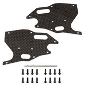 UK-RC8B3.1 FT Arm Stiffeners, front, carbon fiber TEAM-ASSOCIATED
