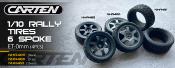 UK-1/10 TC Rally 26mm TIRES AND INSERTS (4) CARTEN