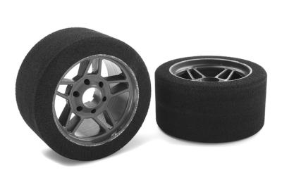 UK-1/8 On Road FRONT Foam Tyres glued Carbon rims (choice of shorage) SP RACING