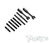 UK-64 Titanium Black Coating Turnbuckle Set ( For Kyosho MP11 ) TWORKS
