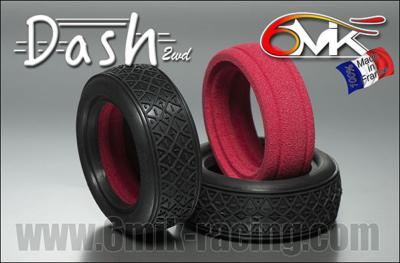 UK-Tires "DASH" PINK Front 4x2 + INSERTS (2) 6-MIK