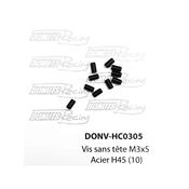 UK-Flat Point Screws M3x5 Steel (10)  DONUTS RACING