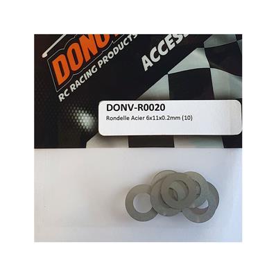 UK-Steel Washer 6x11x0.2mm (10) DONUTS RACING