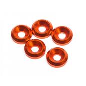 UK-CONE WASHER M3 (ORANGE/5pcs) HB RACING