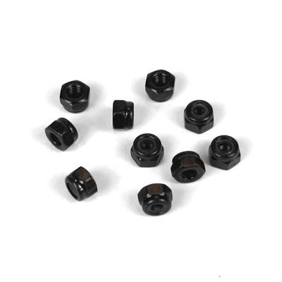 UK-M3 Locknuts (black, 10pcs) TEKNO-RC