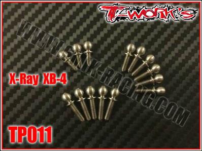 UK-64 Titanium 4.9mm Ball End set ( For Xray XB4 ) T-WORK'S