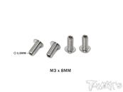 UK-64 Titanium Down Stop Screws 4pcs 3x8mm T-WORK'S