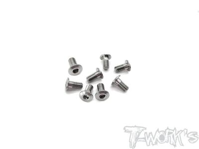 UK-3mm x 6mm 64 Titanium Hex. Socket Head Low Profile Half Thread Screws&#65288;8pcs.&#65289; T-WORK'S