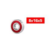 UK-8x16x5mm SELECT "HS" RUBBER SEALED BEARING SET (10pcs.) ULTIMATE RACING