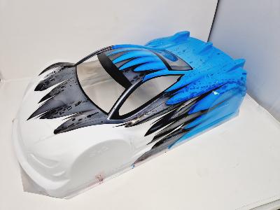 UK-Hyper GT8 with Wing body paint (White/Silver/Blue) BITTYDESIGN