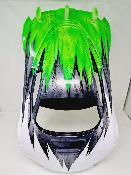 UK-Seven65 GT8 body paint (White/Silver/Fluorescent green) with wing BITTYDESIGN